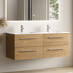 VALENO Rovere chiaro - Lavabo bianco - 120 cm