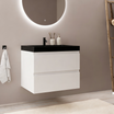 MONACO Bianco lucido - Lavabo nero - 60 cm