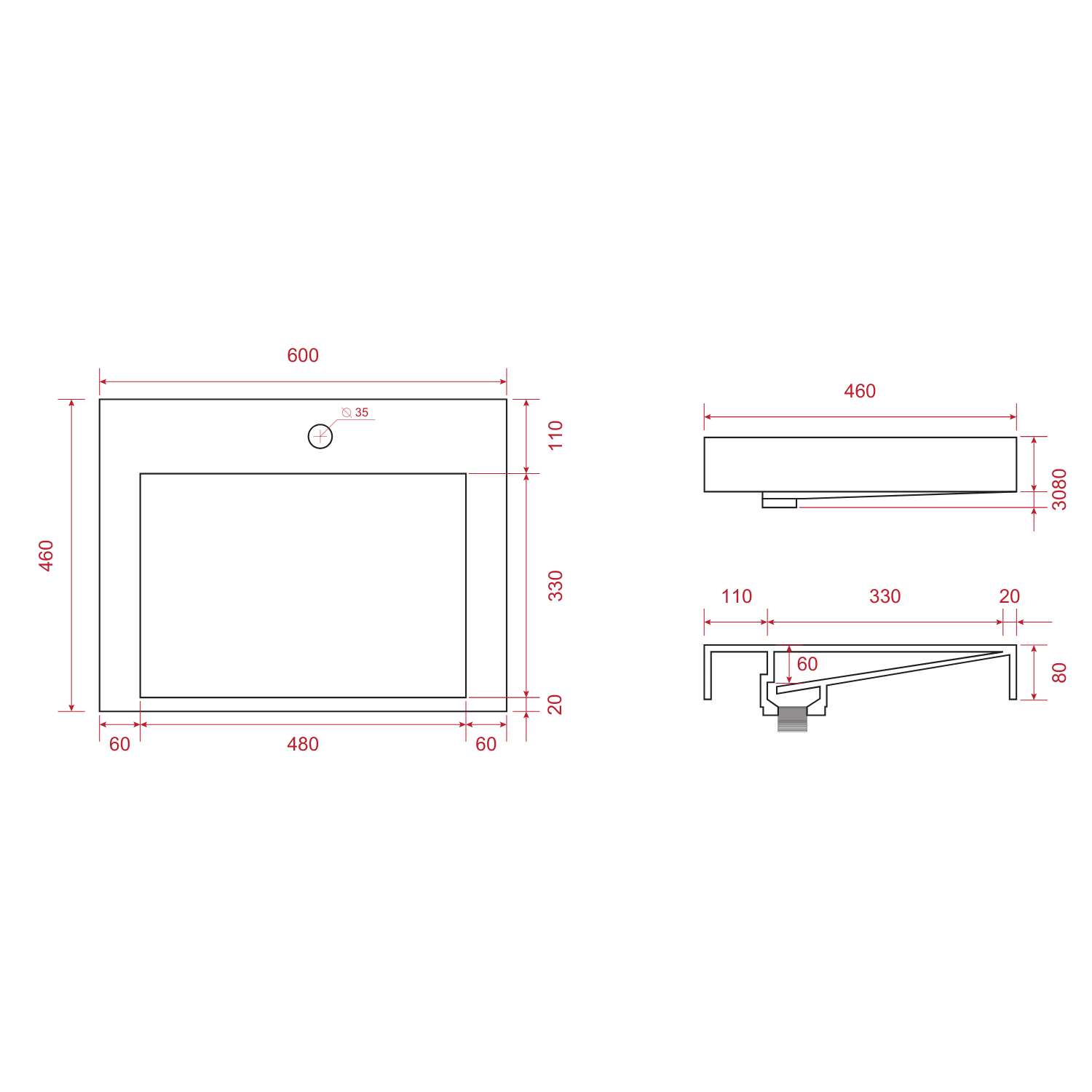 AZURO Mat Zwart - Wastafel Wit - Met Kolomkast - 60cm - lomazoo.com