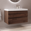 MONACO Rovere Marrone - Lavabo Bianco - 80 cm