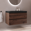 MONACO Rovere Marrone - Lavabo Nero - 80 cm
