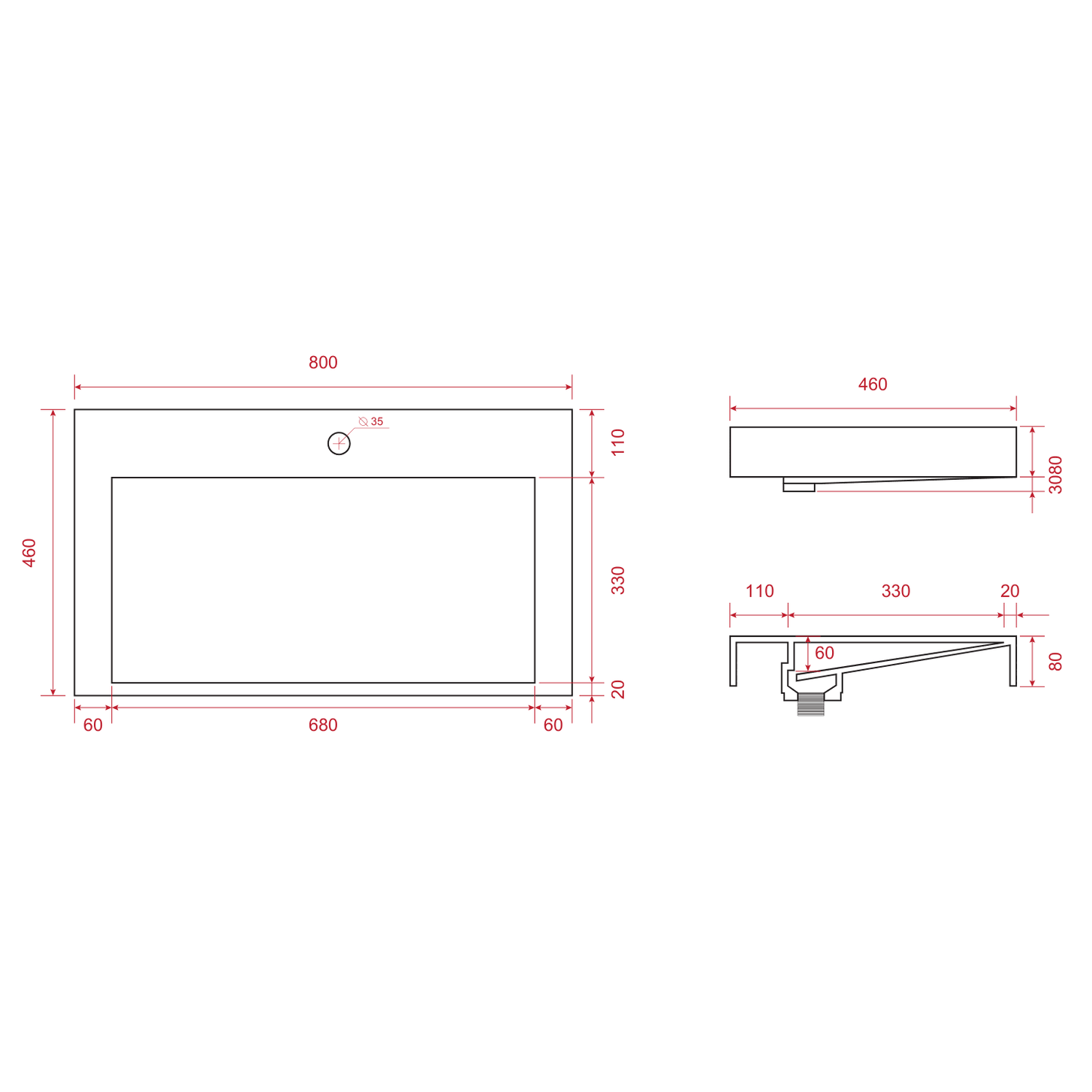 AZURO Warm Eiken - Wastafel Wit - Met Kolomkast - 80cm - lomazoo.com