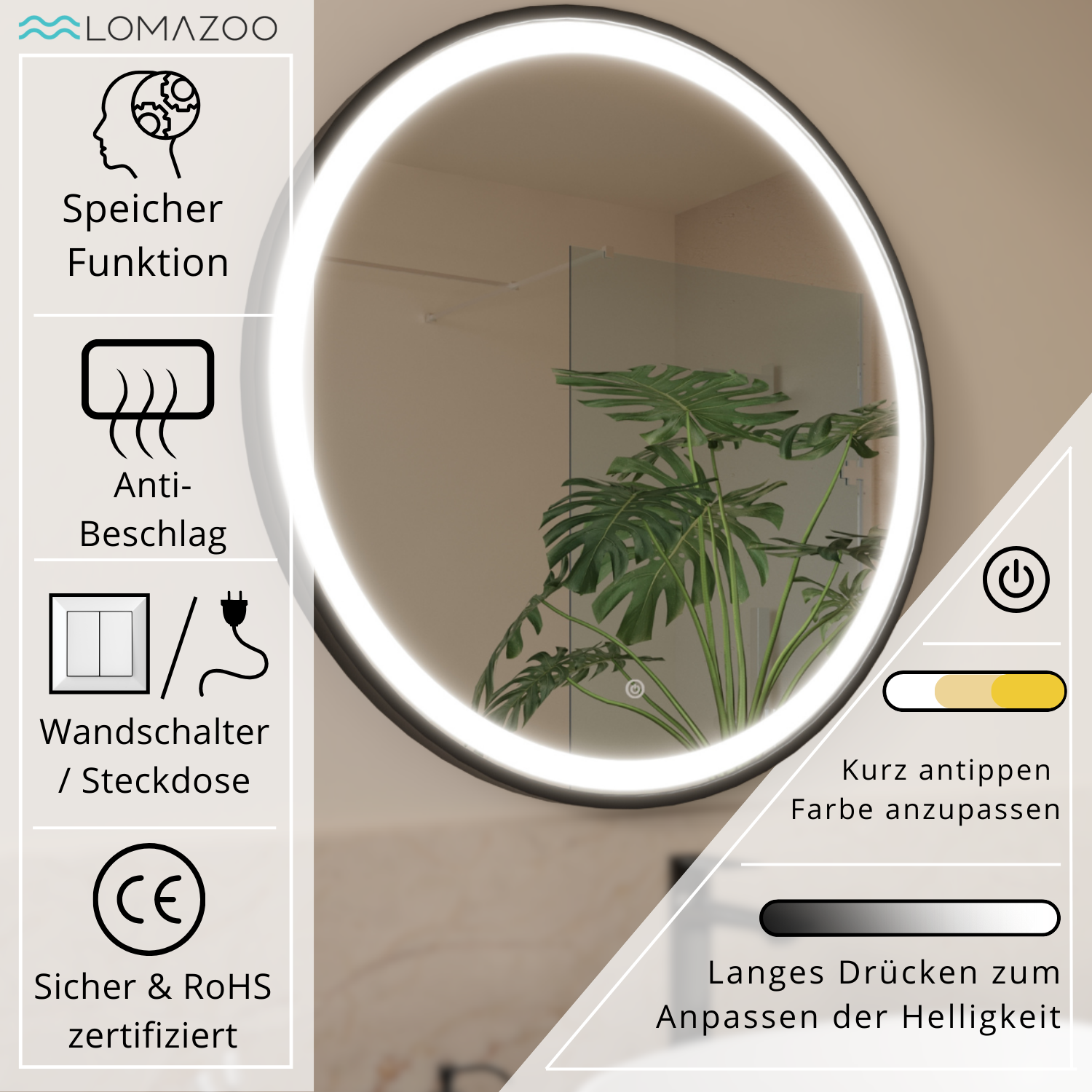 FLORENCE - 80 cm (Zwart)