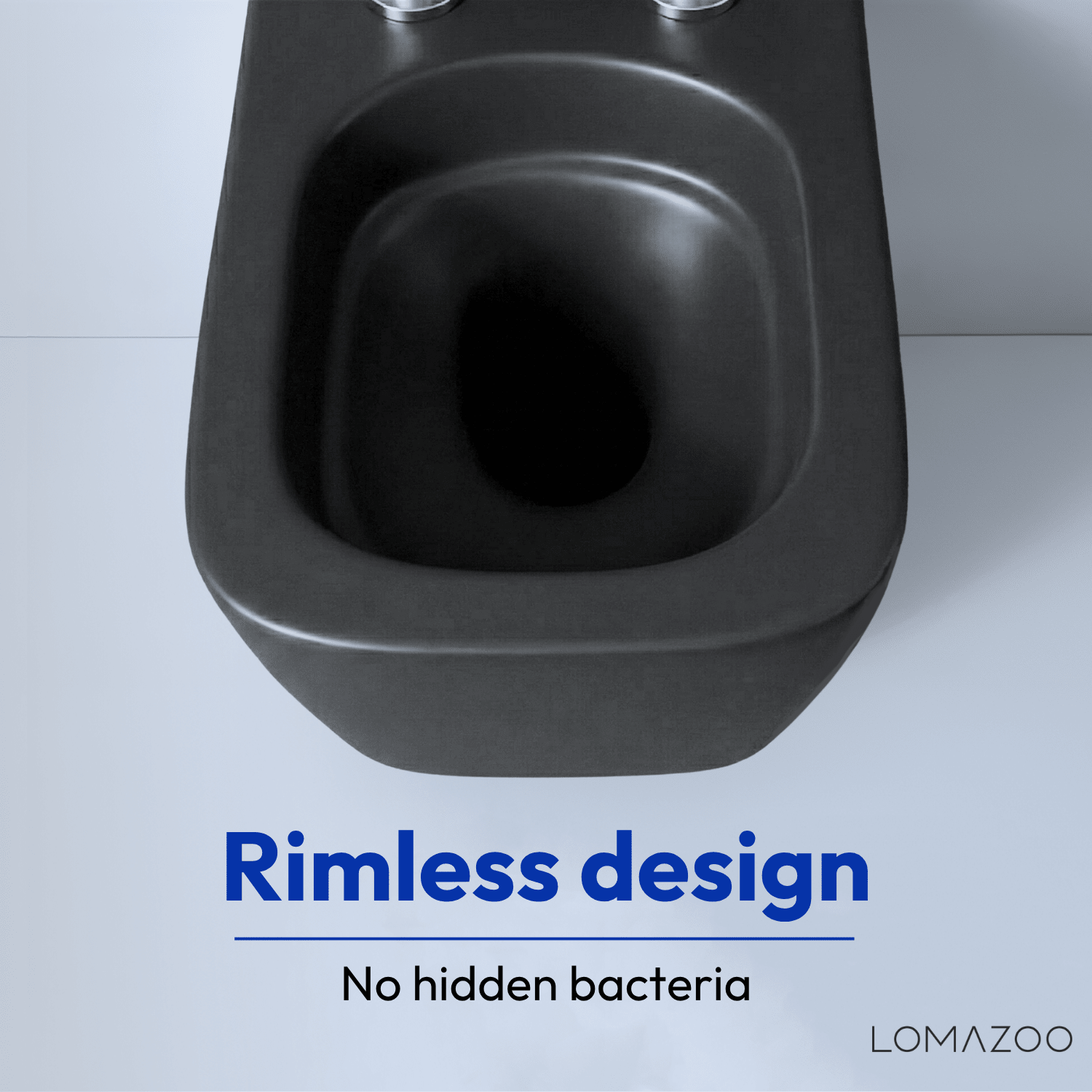 Hangtoilet met Inbouwreservoir - Vierkant Zwart - Drukplaat Rond Zwart - Linea - lomazoo.com