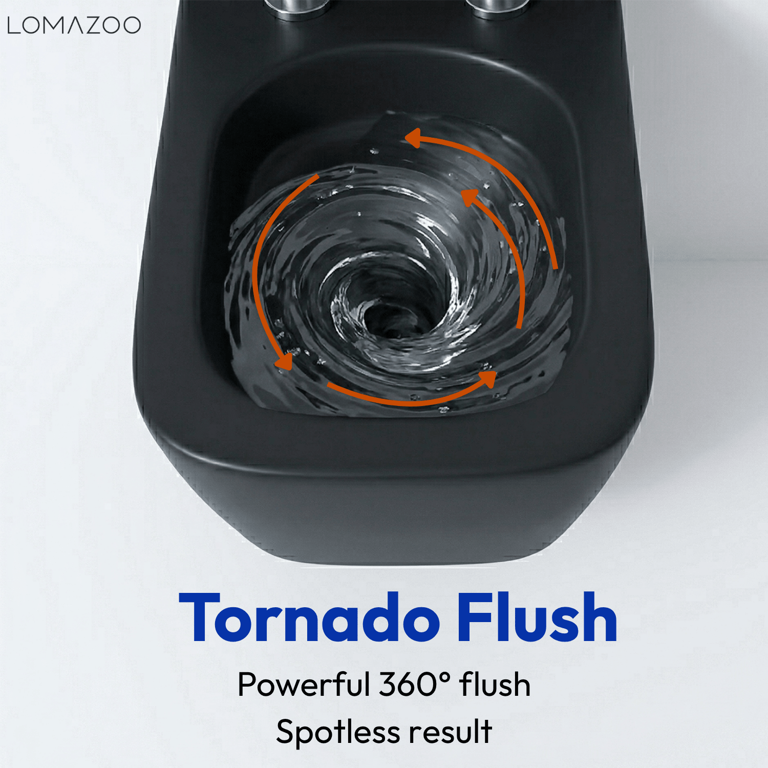 Hangtoilet met Inbouwreservoir - Vierkant Zwart - Drukplaat Rond Wit - Linea - lomazoo.com