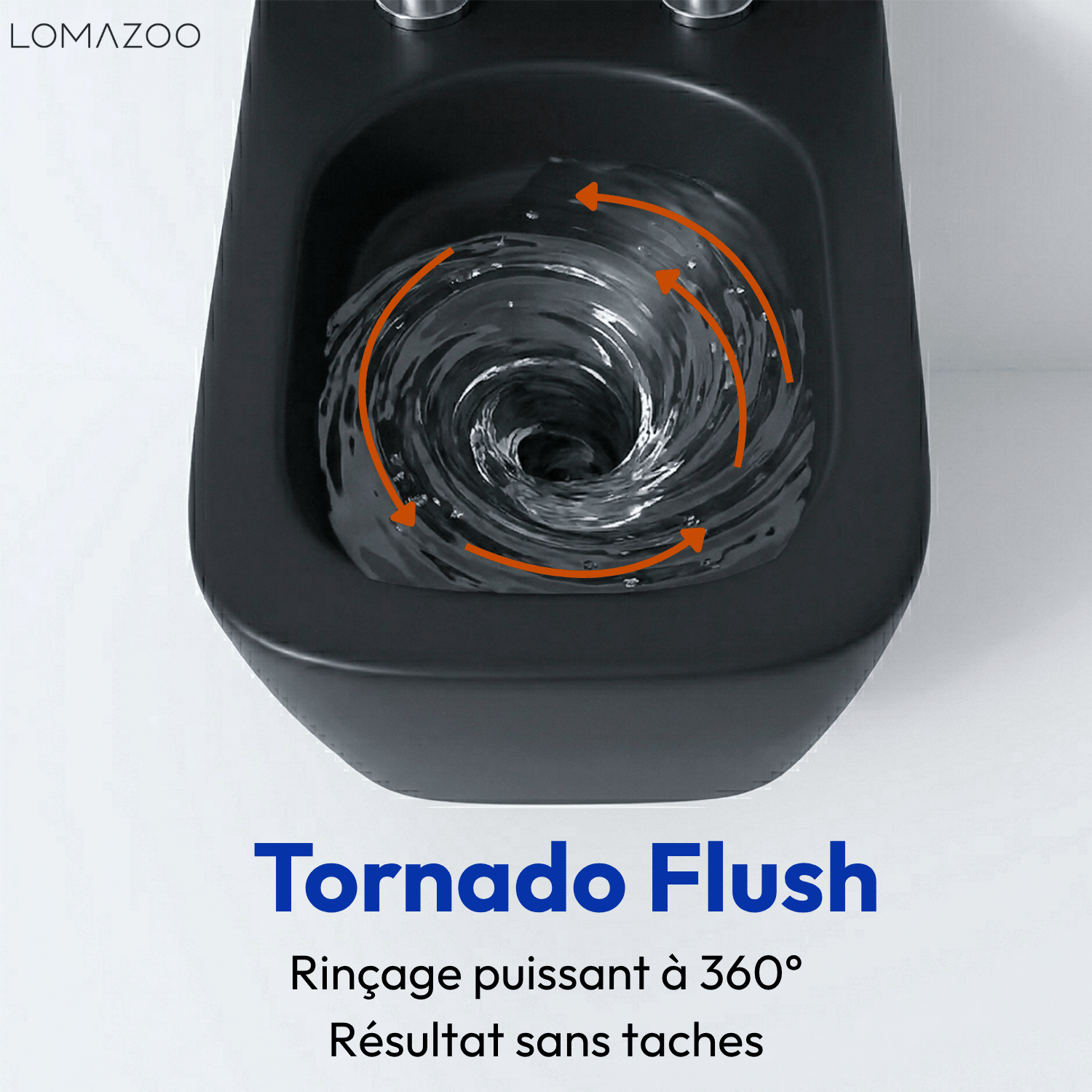 Hangtoilet met Inbouwreservoir - Vierkant Zwart - Drukplaat Rond Goud - Linea - lomazoo.com