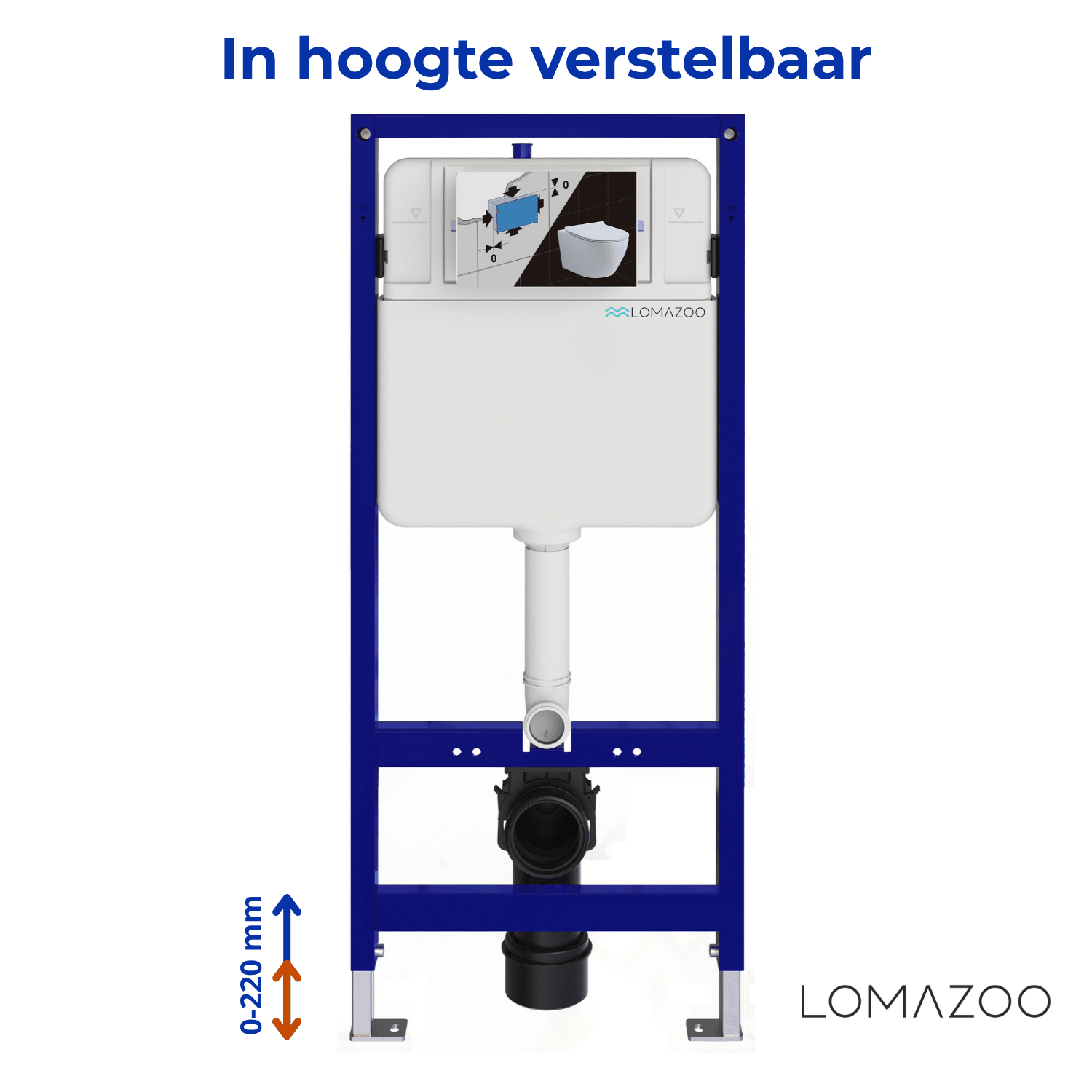 Hangtoilet met Inbouwreservoir - Rond Zwart - Drukplaat Rond Goud - Linea - lomazoo.com