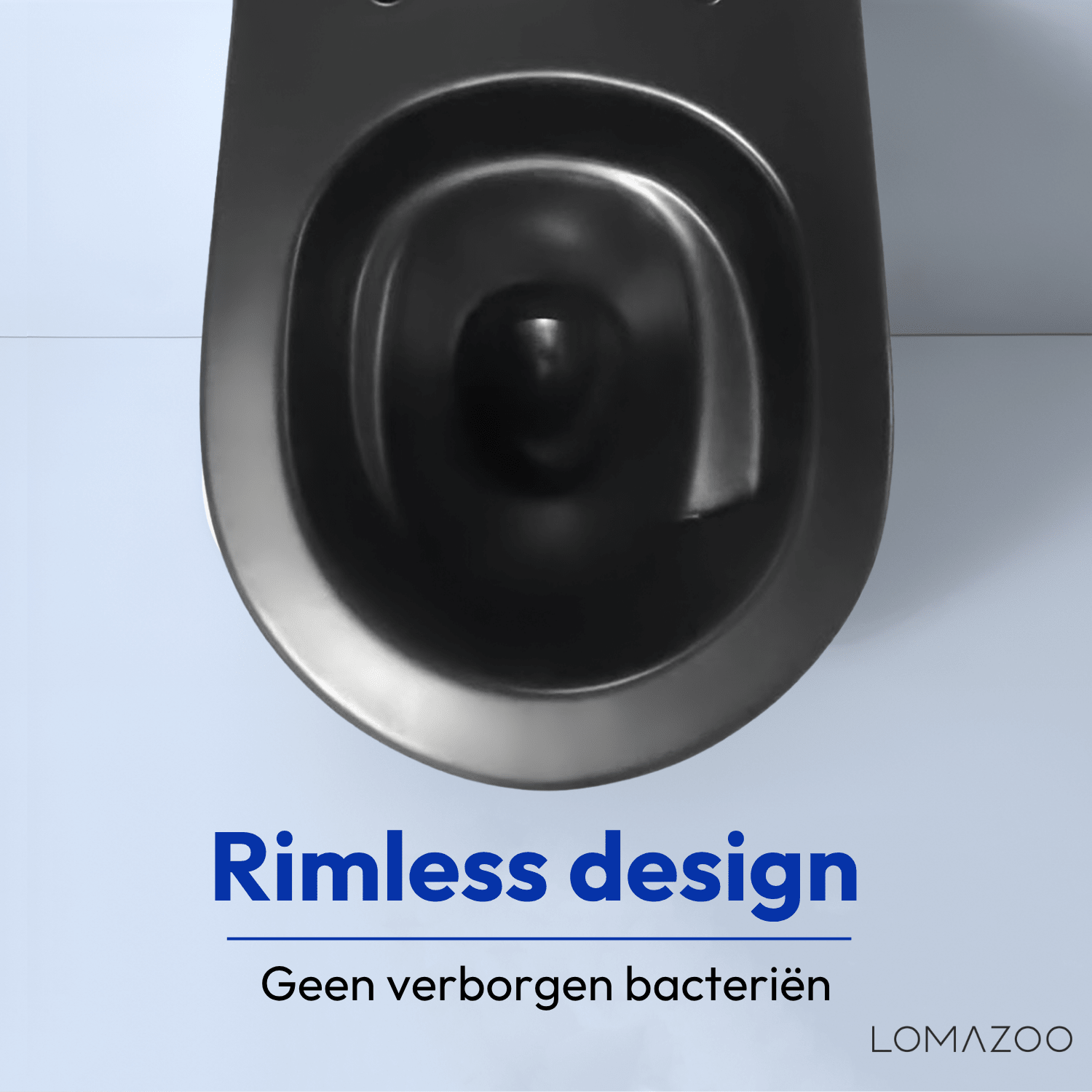 Hangtoilet met Inbouwreservoir - Rond Zwart - Drukplaat Rond Chroom - Linea - lomazoo.com