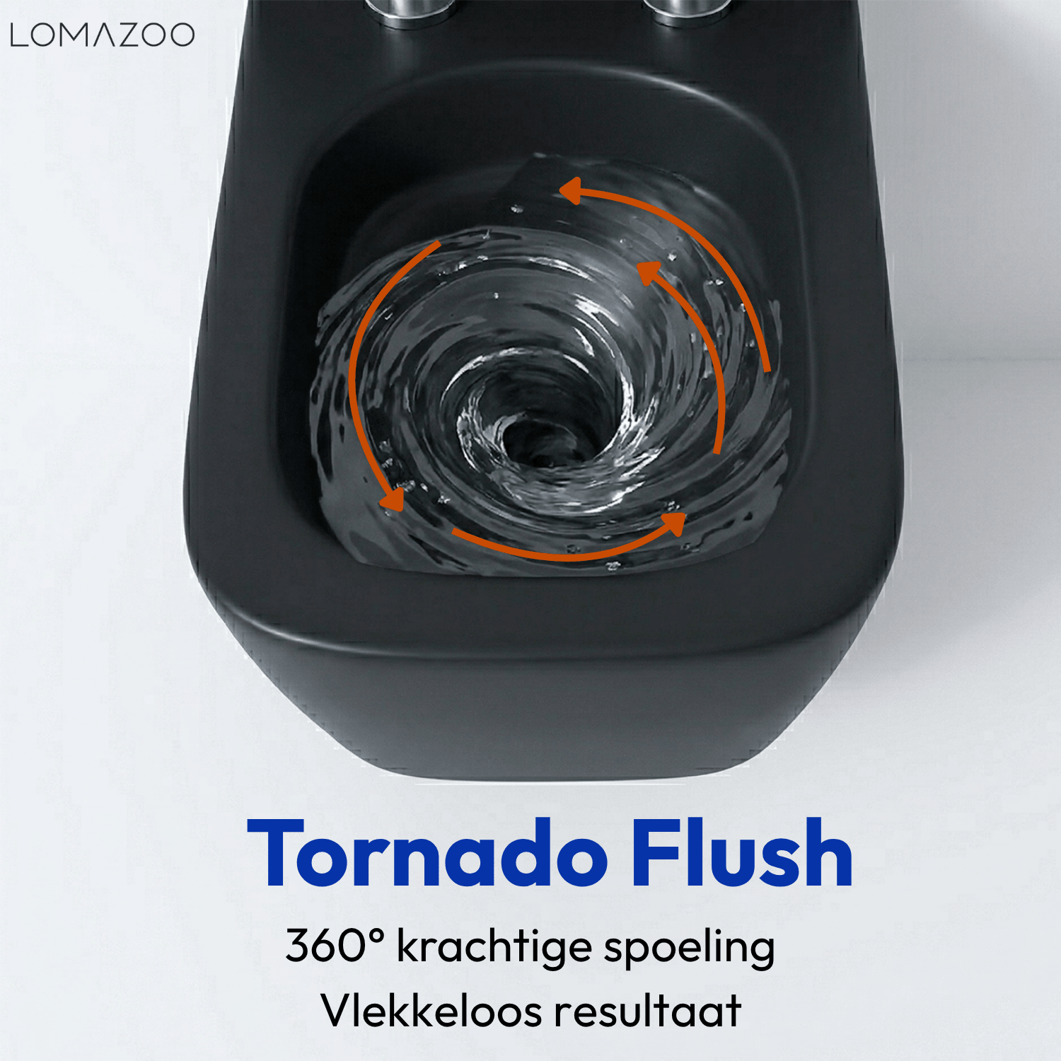 Hangtoilet met Inbouwreservoir - Vierkant Zwart - Drukplaat Vierkant Zwart - Linea - lomazoo.com