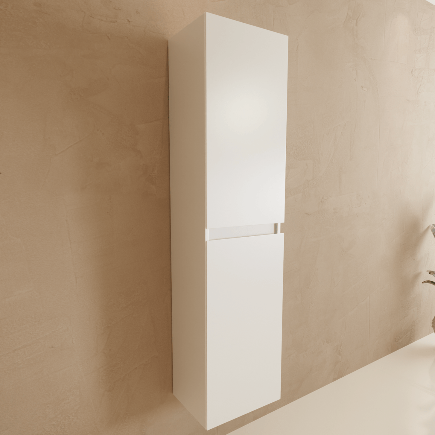 Badmeubelset VERONA 100 cm - Met Kolomkast - Glanzend Wit - Wastafel Wit - lomazoo.com