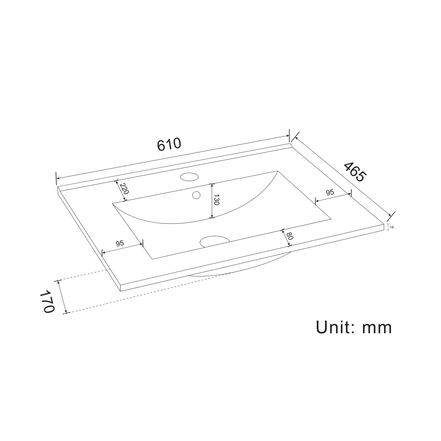 Badmeubelset VERONA 60 cm - Met Kolomkast - Warm Eiken - Wastafel Wit - lomazoo.com