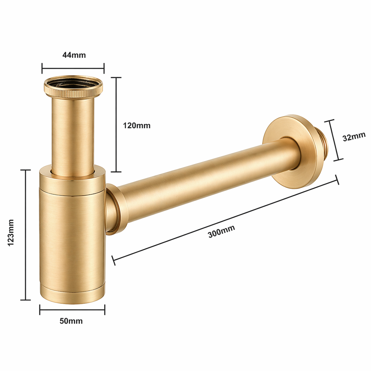 Sifone per lavabo 44 mm - Oro