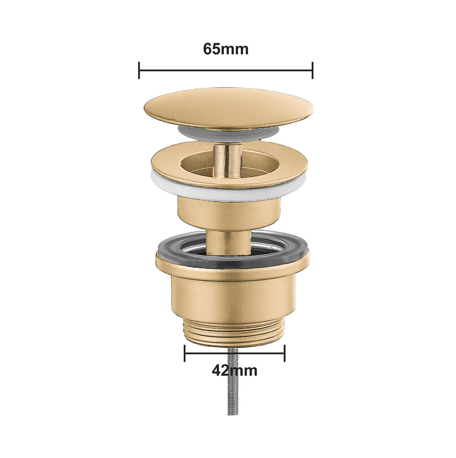 Piletta click-clack per lavabo 42 mm - Oro