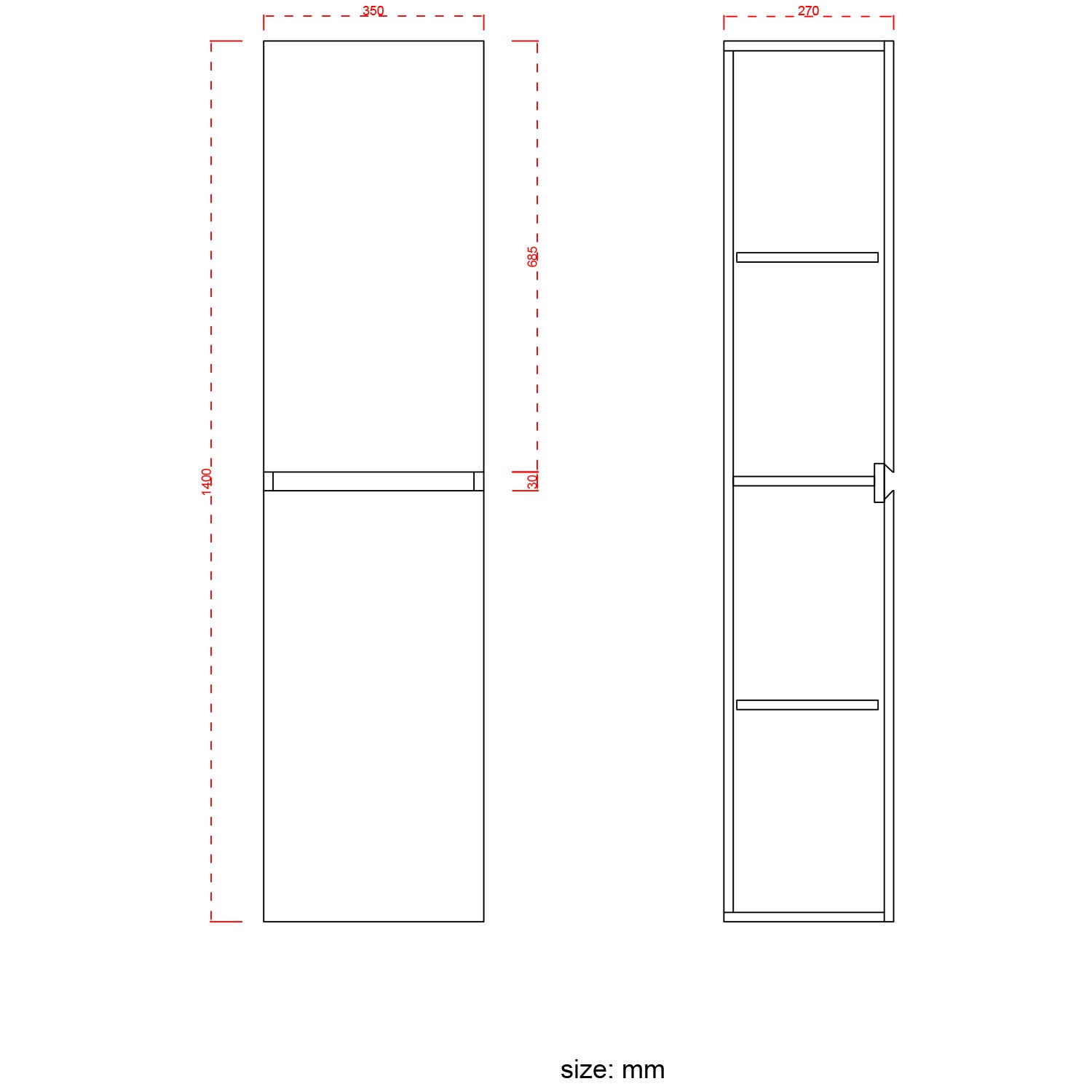 AZURO Mat Zwart - Wastafel Wit - Met Kolomkast - 80cm - lomazoo.com