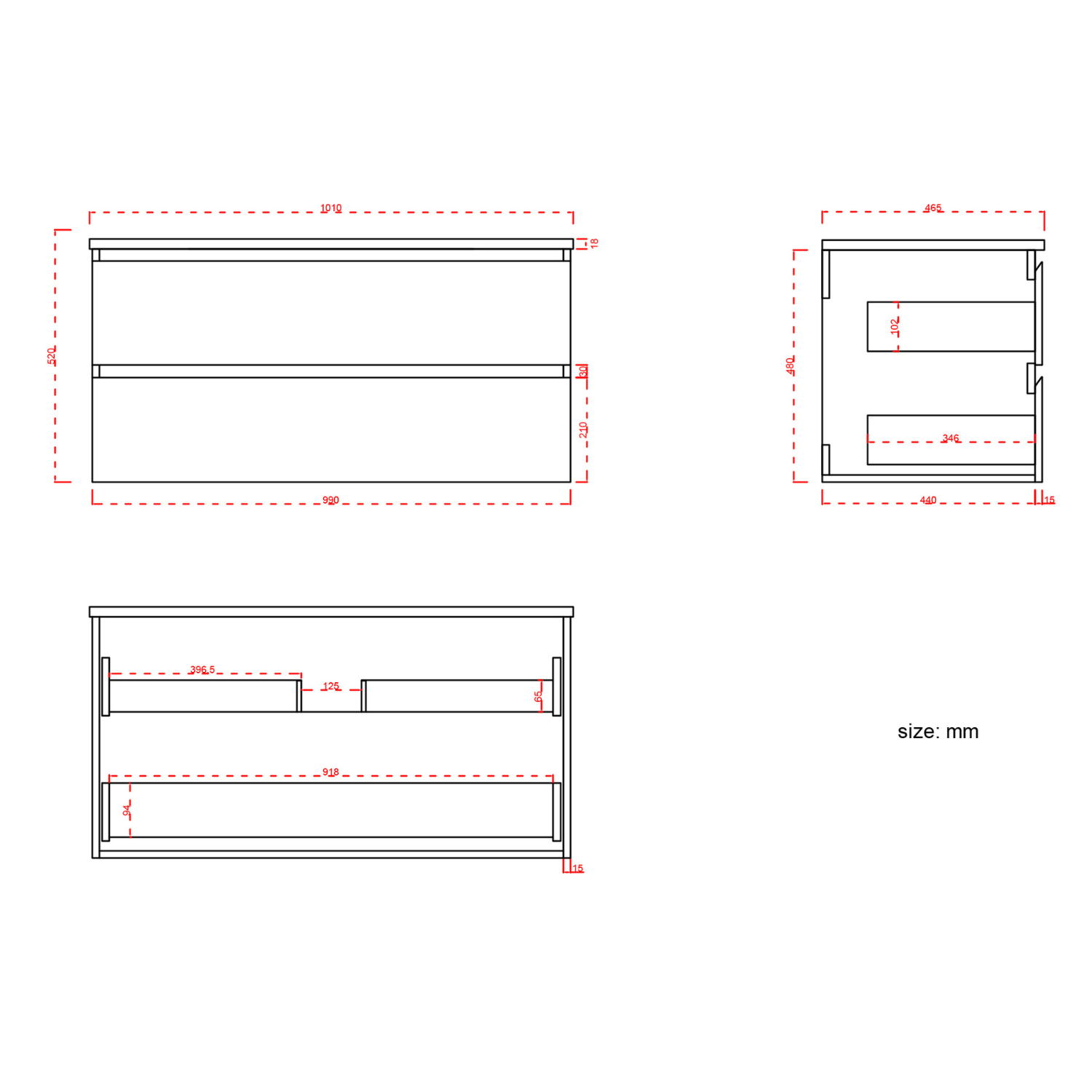 MARENZA Warm Eiken - Wastafel Wit - 100cm - lomazoo.com