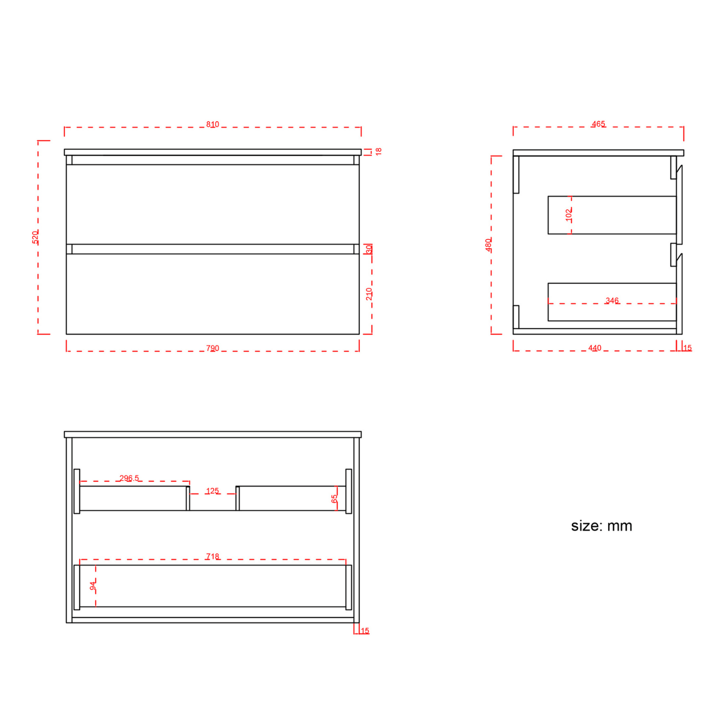MARENZA Warm Eiken - Wastafel Wit - 80cm - lomazoo.com