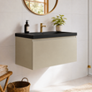 MODENA Greige - Lavabo nero - 80cm
