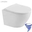 LINEA Hangend Toilet - Wit - Rond - lomazoo.com