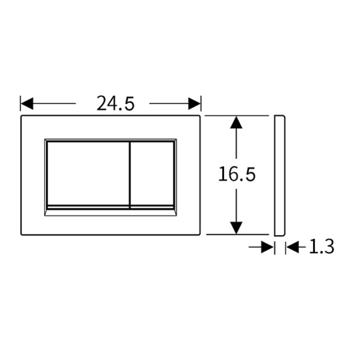 LOMAZOO Hangtoilet met Inbouwreservoir - Rond Wit - Drukplaat Vierkant Zwart - Linea - lomazoo.com