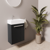 BOMBAY Rovere nero - Lavabo bianco